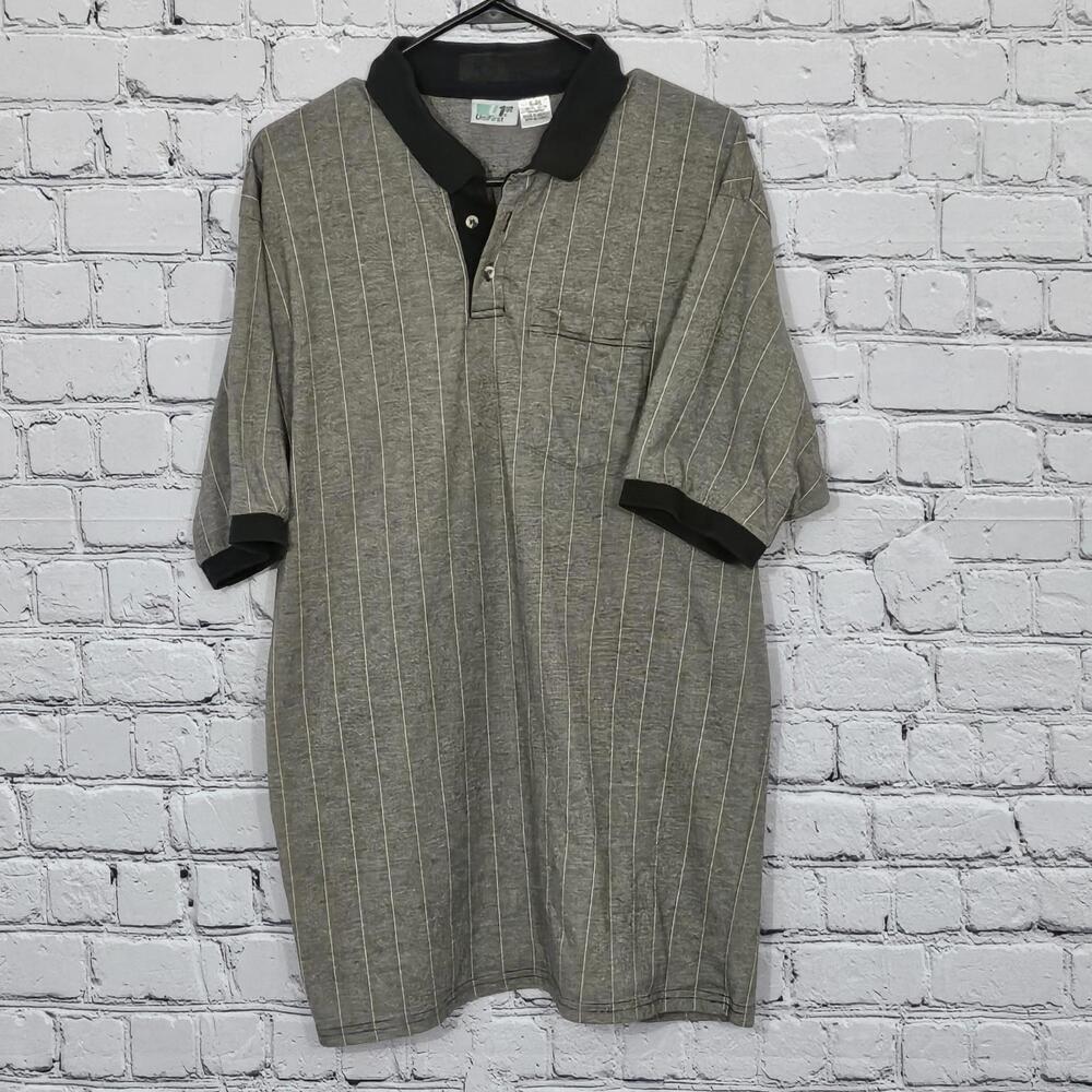 2/$20 Unifirst Tan and Navy Polo Shirt Size XL | Workwear & Casual Style